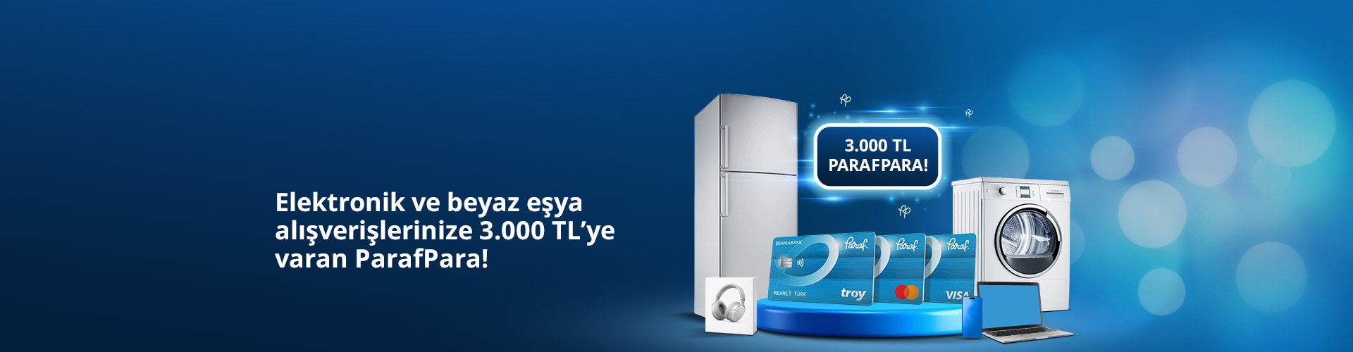 Beyaz Eşya ve Elektronik Alışverişlerinize 3.000 TL'ye varan ParafPara